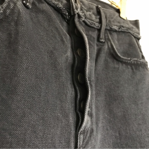 GRLFRND High Rise Chewed Hem Karolina Jeans in Excuse My French Sz 29 Button Fly - Picture 5 of 16